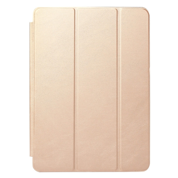 Horizontal Flip Solid Color Leather Case for iPad Pro 12.9 inch (2018), with Three-folding Holder & Wake-up / Sleep Function(Gold)