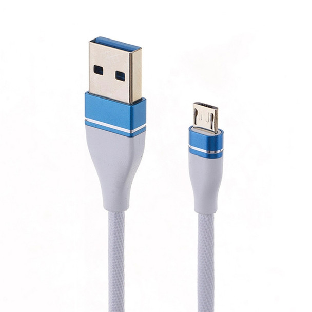 Nylon Weave Style USB to Micro USB Data Sync Charging Cable, Cable Length: 1m, For Galaxy, Huawei, Xiaomi, LG, HTC and Other Smart Phones (White)