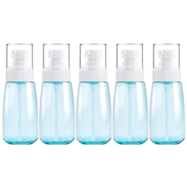 5 PCS Travel Plastic Bottles Leak Proof Portable Travel Accessories Small Bottles Containers, 60ml(Blue)