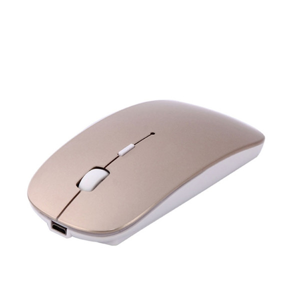 MC-008 Bluetooth 3.0 Battery Charging Wireless Mouse for Laptops and Android System Mobile Phone (Gold)