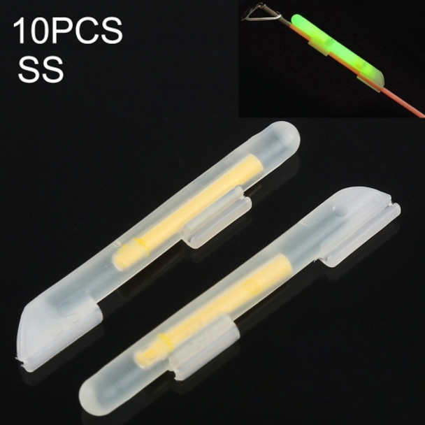 10 Packs OCEAN SUN Clip-On Luminous Float Night Fishing Light Stick, SS, Fits Rod Tip 0.6-1.4mm