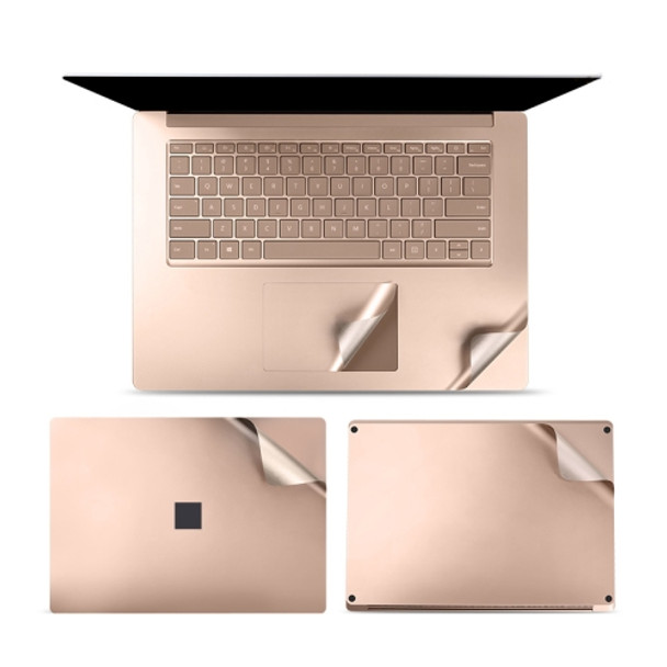 4 in 1 Notebook Shell Protective Film Sticker Set for Microsoft Surface Laptop 3 15 inch (Gold)