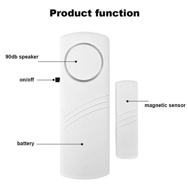 Wireless Door Window Entry Safety Security Alarm