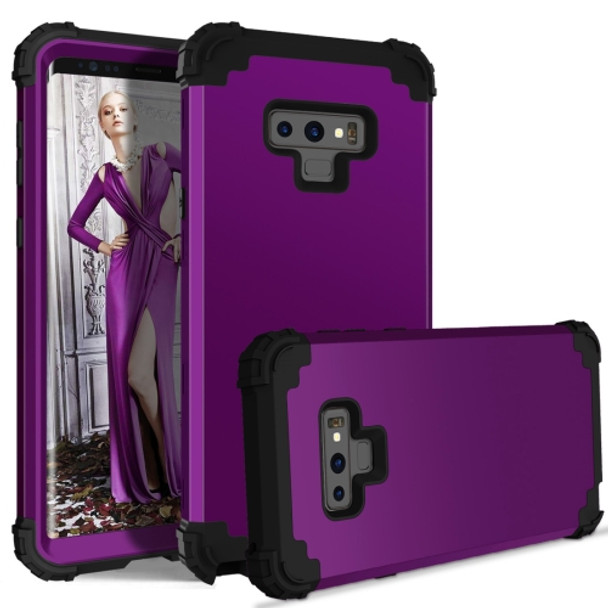 Shockproof 3 in 1 No Gap in the Middle Silicone + PC Case for Galaxy Note9 (Purple)