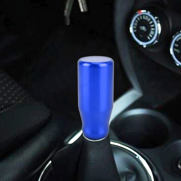 Universal Car Modified Gear Shift Knob Solid Color Smooth Auto Transmission Shift Lever Knob with Three Rubber Covers(Blue)
