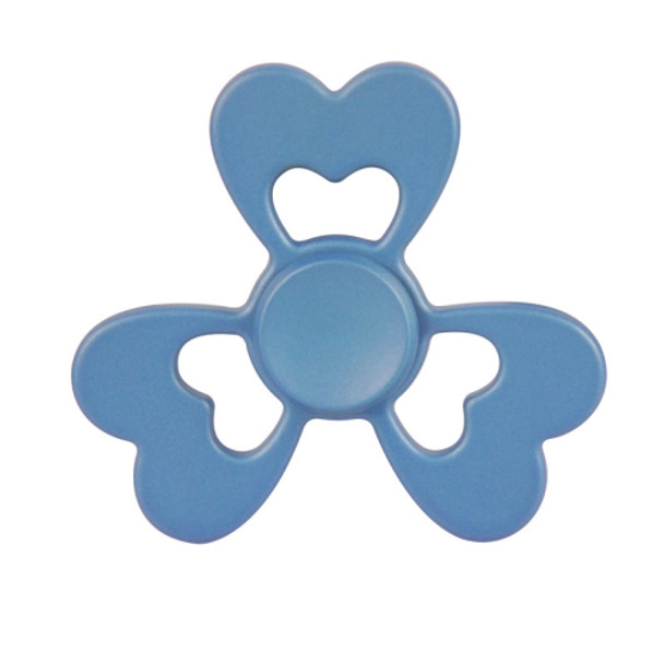 Fidget Spinner Toy Stress Reducer Anti-Anxiety Toy for Children and Adults, 2 Minutes Rotation Time, Steel R188 Beads Bearing + Zinc Alloy Material, Three Leaves Heart Flower Shape(Blue)
