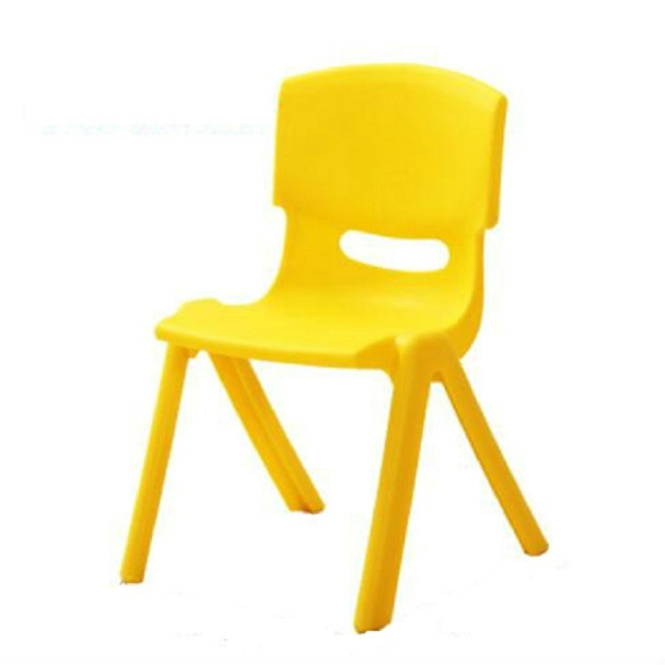 24cm Seat Height Safety Thicken Kindergarten Child Chair Small Stool Backrest Chair(Yellow)