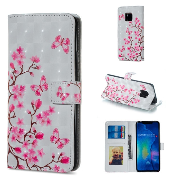 Butterfly Love Flower Pattern Horizontal Flip Leather Case for Huawei Mate 20 Pro, with Holder & Card Slots & Photo Frame & Wallet