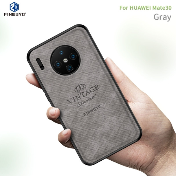 For Huawei Mate 30 PINWUYO Shockproof Waterproof Full Coverage PC + TPU + Skin Protective Case(Gray)