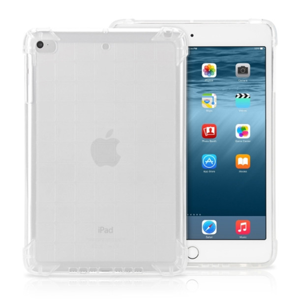 Frosted TPU Full Edge Thicken Corners Shockproof Soft Protective Case for iPad Mini 4 / 3 / 2 /1(Transparent)