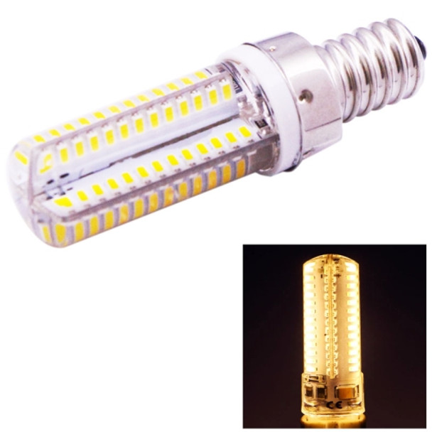 E14 4W 240-260LM Corn Light Bulb, 104 LED SMD 3014, Warm White Light, AC 220V