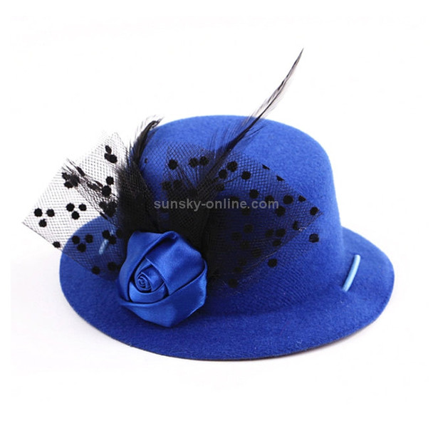 Pet European Gentleman Hat Pet Headwear Hat(Blue)