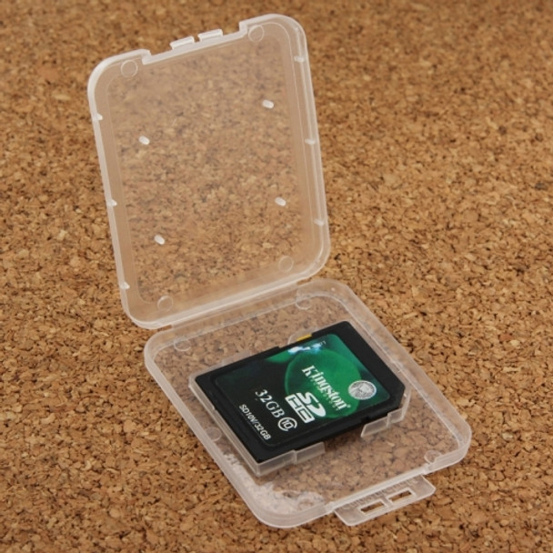 100Pcs Transparent Plastic Storage Card Box for Secure Digital Memory Card / SD Card