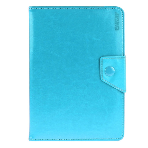 Universal Crazy Horse Texture Horizontal Flip Leather Case with Holder for 8 inch Tablet PC(Blue)