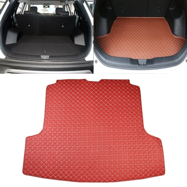 Car Trunk Mat Rear Box Carbon Fiber Mat for Nissan Teana 2019(Red)
