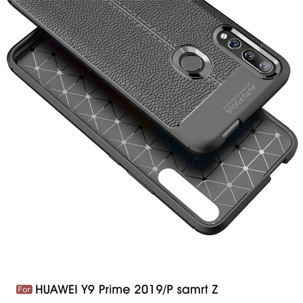 Litchi Texture TPU Shockproof Case for Huawei Y9 Prime 2019 / P smart Z(Black)