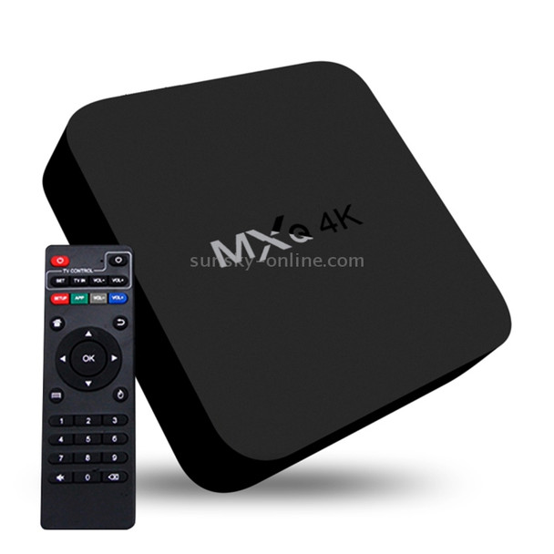MXQ 4K Full HD Media Player RK3229 Quad Core KODI Android 4.4 TV Box with Remote Control, RAM: 1GB, ROM: 8GB, Support HDMI, WiFi, Miracast, DLNA(Black)