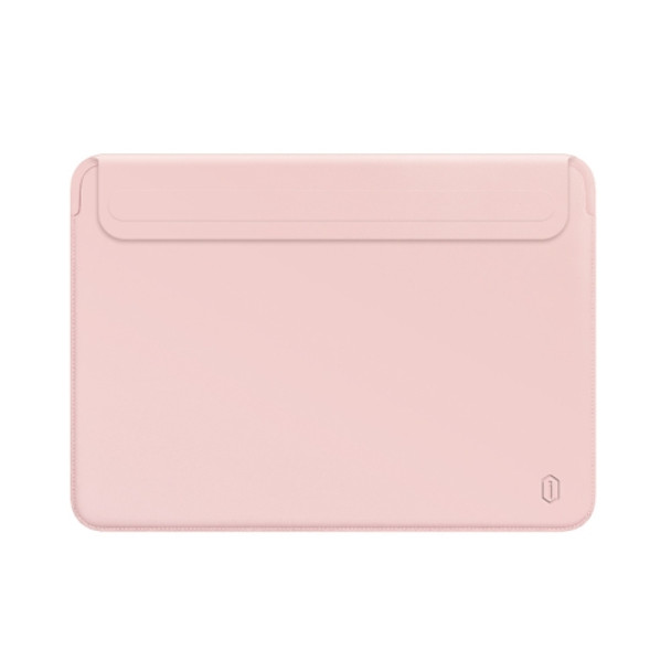 WIWU Skin Pro II 12 inch Ultra-thin PU Leather Protective Case for New Macbook(Pink)