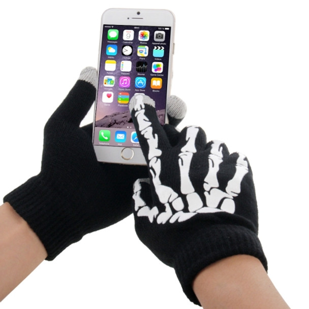 Skeleton Fingers Coating Gloves of Touch Screen, For iPhone, Galaxy, Huawei, Xiaomi, HTC, Sony, LG and other Touch Screen Devices(White)
