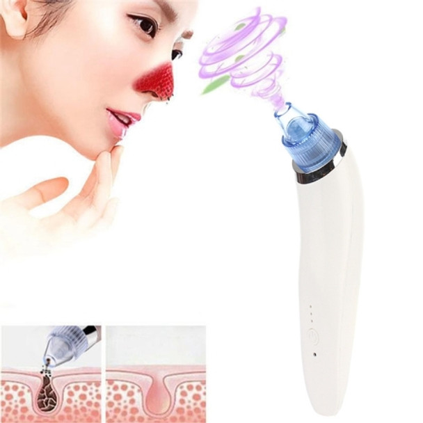 5W 1A Multi-function Blackhead Extractor Pore Cleanser with Four Probes (White)