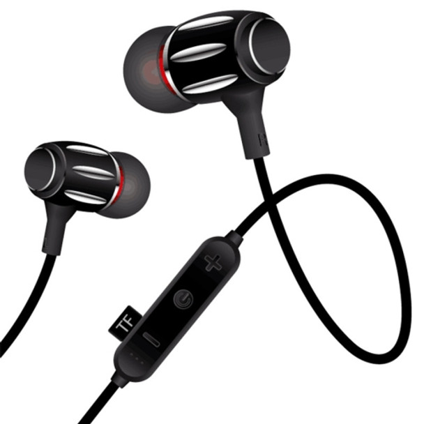 MG-G21 Bluetooth 4.2 Sport Wireless Bluetooth Earphone, Support Card(Black Silver)