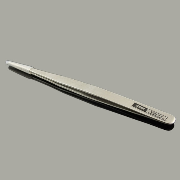 Gooi TS-11 Steel Straight Tweezers (Silver)