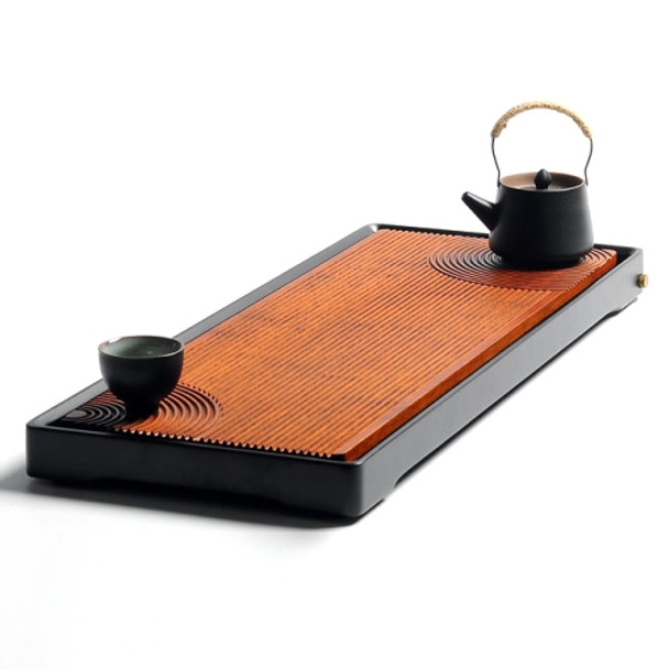 Stripe Rectangular Solid Wood Retain Water Tea Tray, Size: 400 x 200 x 450mm