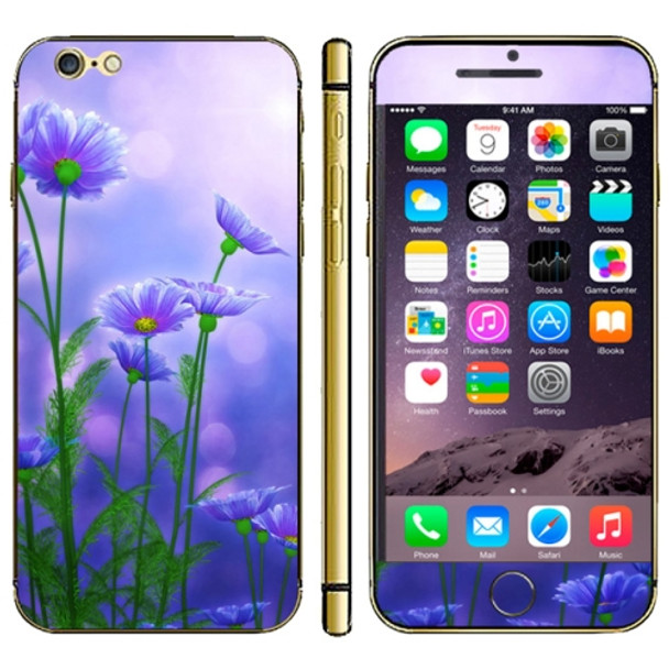 Blue Flower Pattern Mobile Phone Decal Stickers for iPhone 6 & 6S