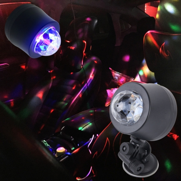 5V 6W Colorful Car Decoration DJ Light Sound Activated Rotating Strobe Effect Atmosphere Light Star Music Light Lamp with 6 RGB LED Lights, Cable Length:4m(Colorful Light)