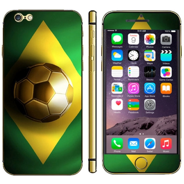 Brazil Flag Pattern Mobile Phone Decal Stickers for iPhone 6 & 6S