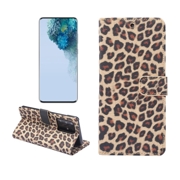 For Galaxy S20 Ultra Leopard Pattern Horizontal Flip Leather Case with Holder & Card Slots(Yellow)