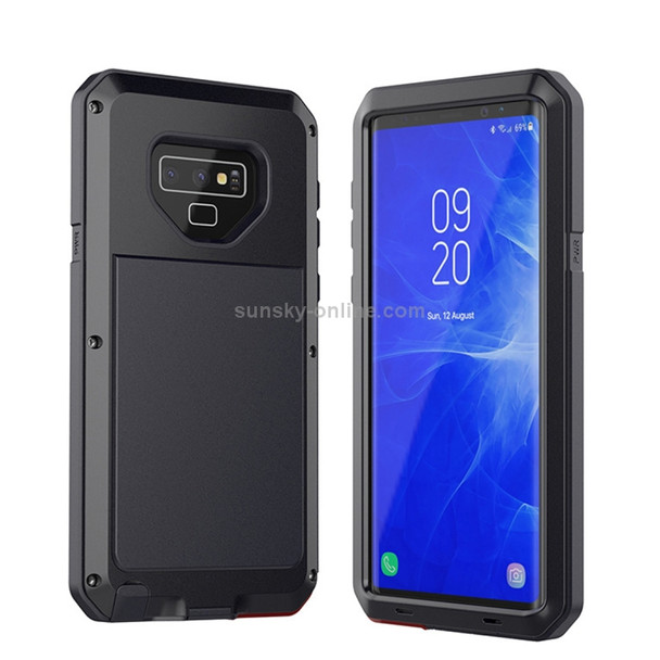 Metal Shockproof Daily Waterproof Protective Case for Galaxy Note 9(Black)