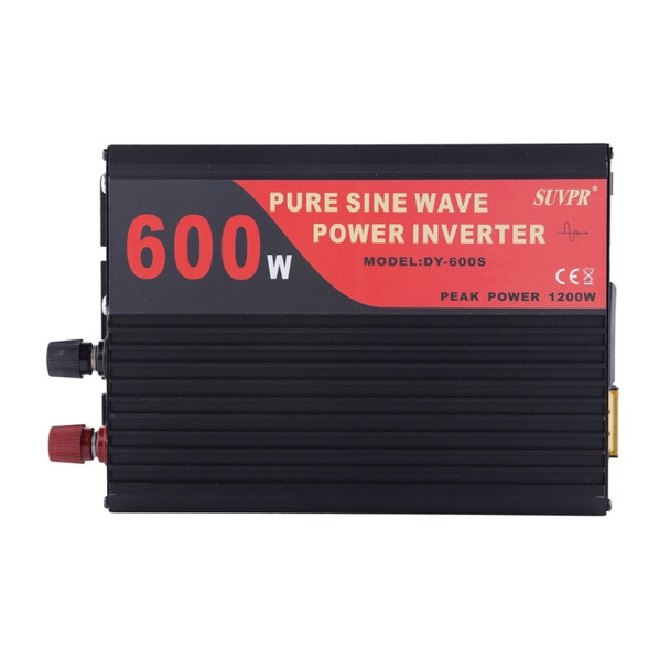 SUVPR DY-LG600S 600W DC 12V to AC 220V Pure Sine Wave Car Power Inverter with Universal Power Socket