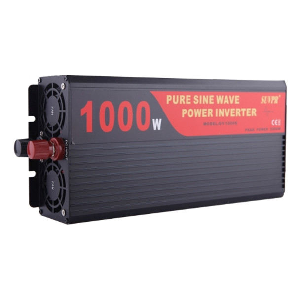 SUVPR DY-LG1000S 1000W DC 12V to AC 220V 50Hz Pure Sine Wave Car Power Inverter with Universal Power Socket