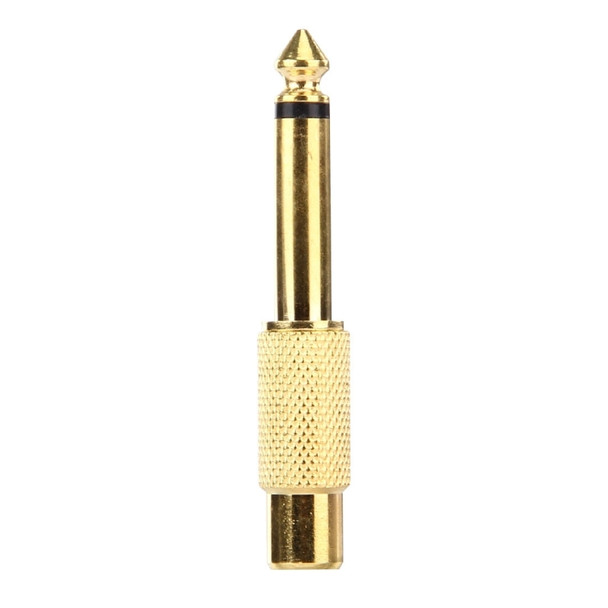 Gold Plated 6.35mm Memo Male to RCA Headphone Jack Adapter