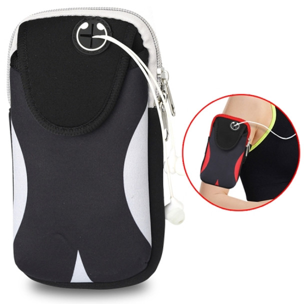 Multi-functional Sports Armband Waterproof Phone Bag for 5.5 Inch Screen Phone, Size: L(Black Grey)