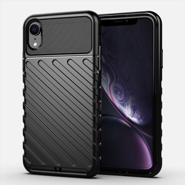 For iPhone XR Thunderbolt Shockproof TPU Soft Case(Black)