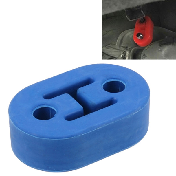 Universal Car Two Holes Adjustable Rubber Mounting Bracket Exhaust Tube Hanging Rubber Tube Car Exhaust Pipe Hanging Shackle Hanging Exhaust Hanging From Ear(Blue)