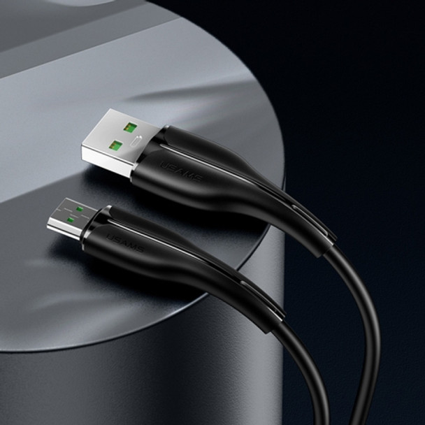 USAMS US-SJ375 U38 USB to Micro USB Data and Charging Cable, Cable Length: 1m(Black)