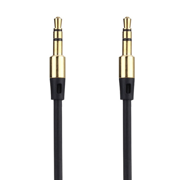 3.5mm Gold Plating Jack Earphone Cable for iPhone/ iPad/ iPod/ MP3, Length: 1m(Black)