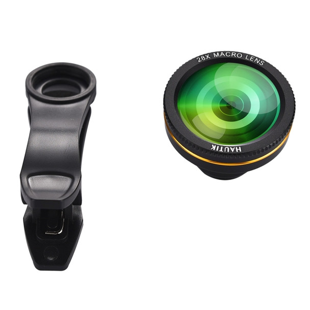HAUTIK HK-003 28X Macro Lens with Clip, For iPhone, Galaxy, Sony, Lenovo, HTC, Huawei, Google, LG, Xiaomi, other Smartphones and Ultra-thin Digital Camera