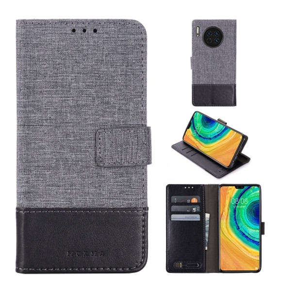 For Huawei Mate 30 MUMXA MX102 Horizontal Flip Canvas Stitching Leather Case with Holder & Card Slots & Wallet(Black)