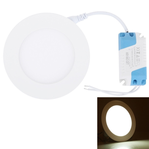 4W 10.5cm Round Panel Light Lamp with LED Driver, 20 SMD 2835, Luminous Flux: 320LM, AC 85-265V, Cutout Size: 9.6cm