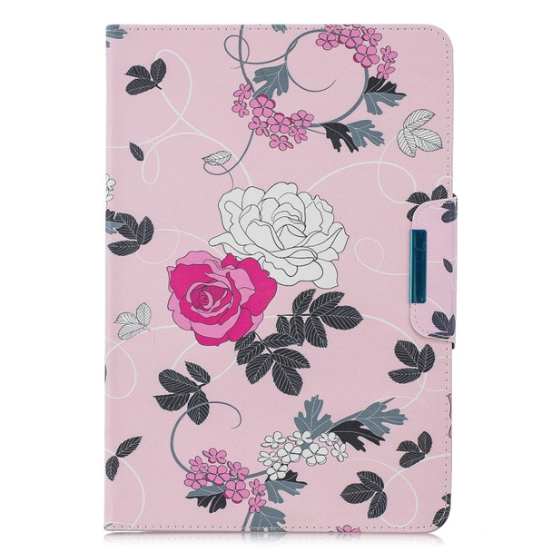 For 8 inch  Tablet PC Universal Colored Drawing Horizontal Flip PU Leather Case with Holder & Card Slot(Rose)