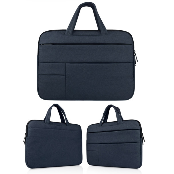 Universal Multiple Pockets Wearable Oxford Cloth Soft Portable Leisurely Handle Laptop Tablet Bag, For 12 inch and Below Macbook, Samsung, Lenovo, Sony, DELL Alienware, CHUWI, ASUS, HP (navy)