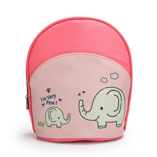 Waterproof Baby Diaper Bag Insulated Breast Milk Cooler Bag Fashion Mommy Travel Bag Portable Bottle Stroller Hanging Bag(Pink + elephant)