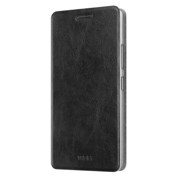 MOFI for Lenovo K6 Note Crazy Horse Texture Horizontal Flip Leather Case with Holder(Black)