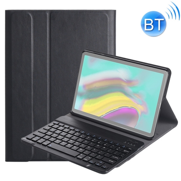 DY720 For Galaxy Tab S5e T720 / T725  Detachable Plastic Bluetooth Keyboard Leather Case with Holder (Black)