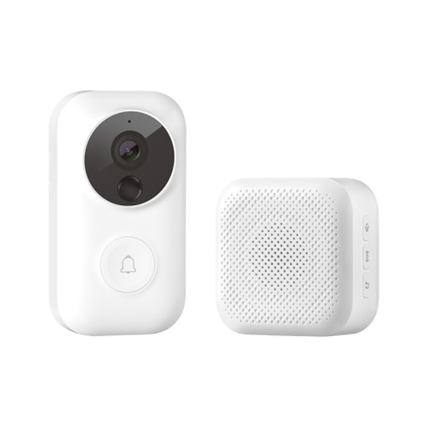 Original Xiaomi Mijia Smart WIFI Video Visual Doorbell with Doorbell Receiver, Support Infrared Night Vision & Change Voice Intercom & Real-time Video Viewing(White)