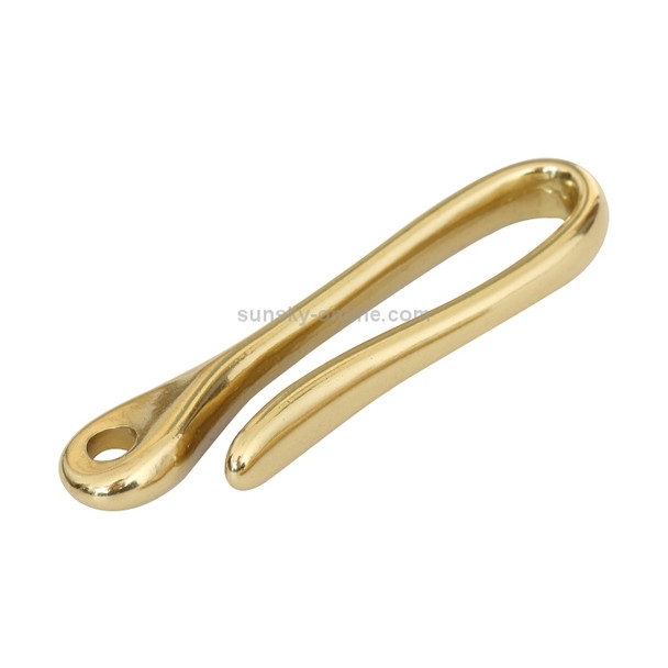 Retro Solid Brass Key Chain Key Ring Belt U Hook Wallet Chain Fish Hook, Length:6cm without Copper Rin(Brass)
